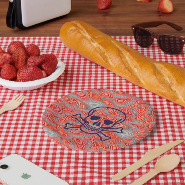 Lava Skull Papier Teller (Picknick)