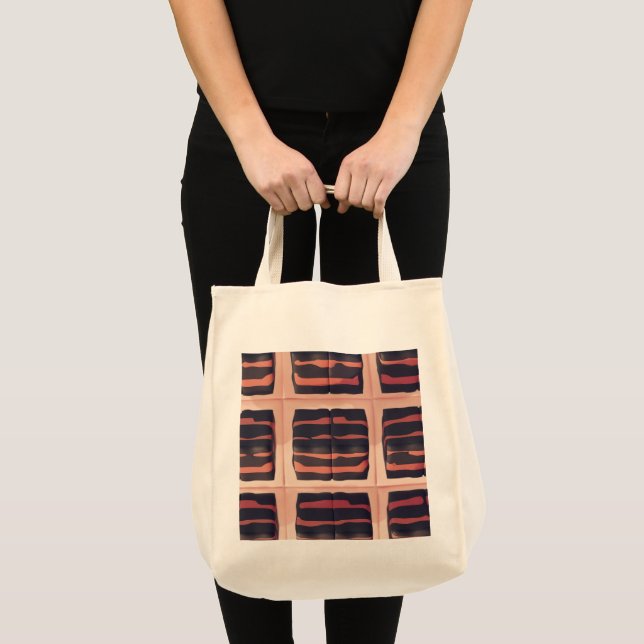 Lava Stripe Öko Lebensmittelgeschäft Tasche (Vorderseite (Produkt))