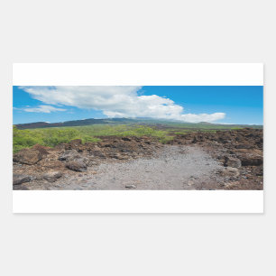 Lava und Berglandschaft entlang des Hoapili-Weges Rechteckiger Aufkleber