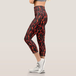 Lava und Vulkangesteine | Vulkanmagma-Muster Capri Leggings
