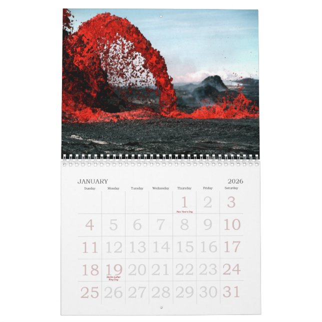 Lava-Vulkan-Wandkalender Kalender (Jan 2026)