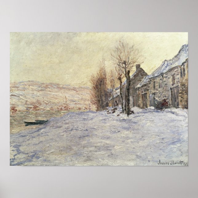 Lavacourt under Snow, c.1878-81 Poster (Vorne)