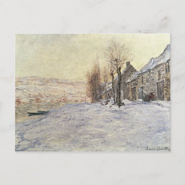 Lavacourt under Snow, c.1878-81 Postkarte (Vorderseite)