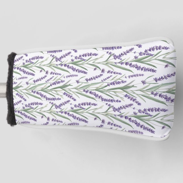 Lavanbotanisches Muster Golf Headcover (Vorderseite)