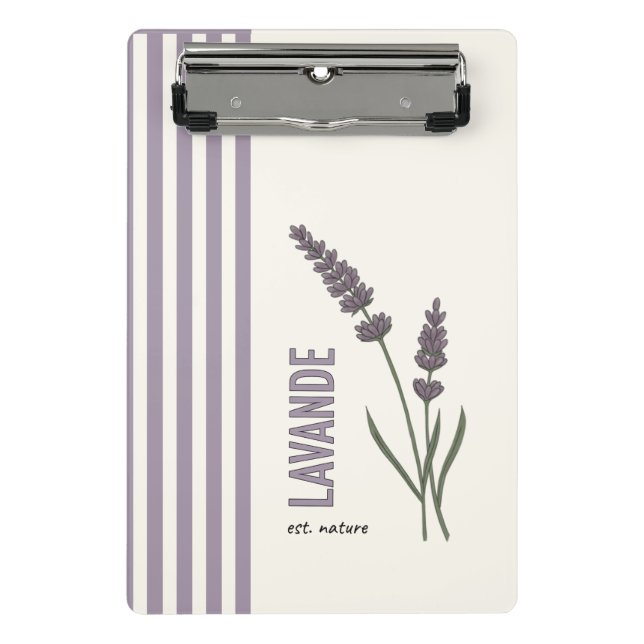 Lavande est. Nature Mini Klemmbrett (Vorderseite)