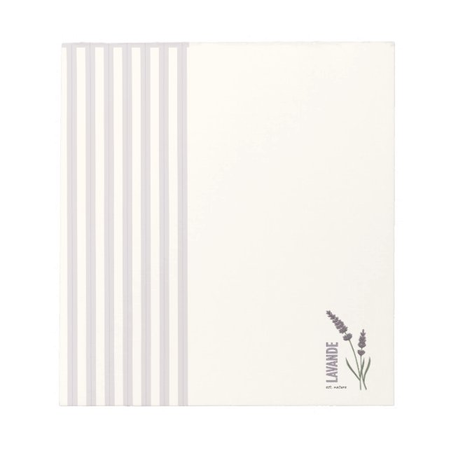 Lavande est. Nature Notizblock (Vorderseite)