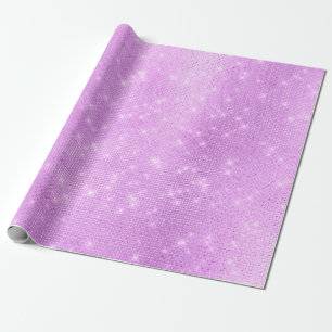 Lavande Lila Amethyst Plum Funkelnd Sequins Geschenkpapier