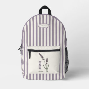 Lavande Ost. Natur Bedruckter Rucksack