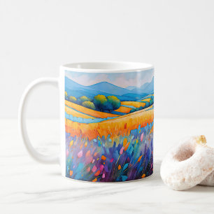 "Lavande Serenité" weite Landschaft Provence Kaffeetasse