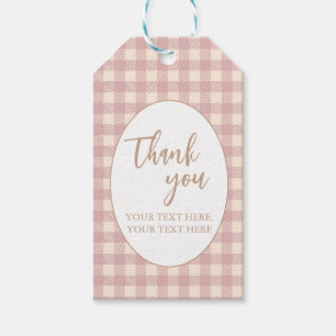 Lavander blass lila Gingham Preppy Bauer Market Geschenkanhänger