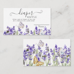 Lavander Butterflies Botanical Baby Shower Begleitkarte