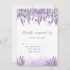 Lavander String Lights Einladung