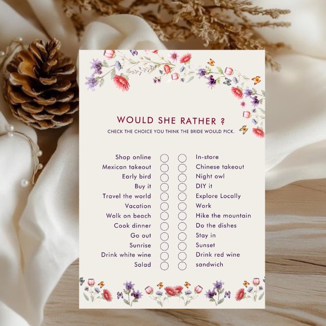 Lavander Would She Rather Bridal Shower Game (Von Creator hochgeladen)