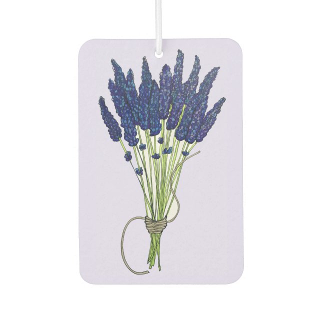 Lavandula Lavender Bunch Kraut Lila Blumengarten Autolufterfrischer (Vorderseite)