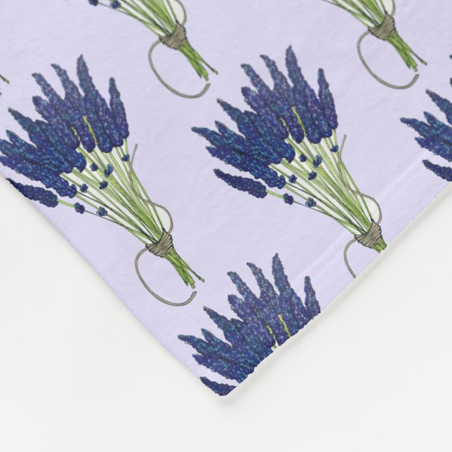Lavandula Lavender Bunch Kraut Lila Blumengarten Fleecedecke (Ecke)