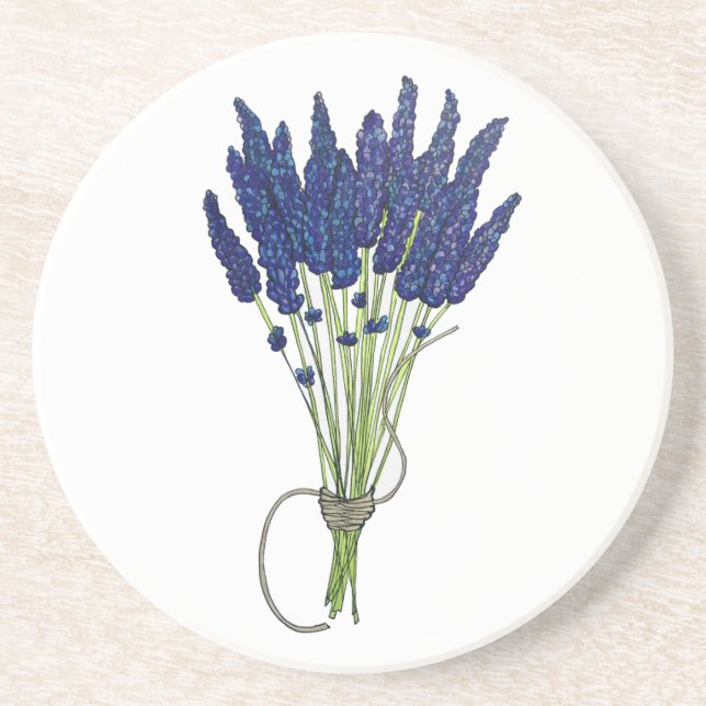 Lavandula Lavender Bunch Kraut Lila Blumengarten Getränkeuntersetzer (Vorne)