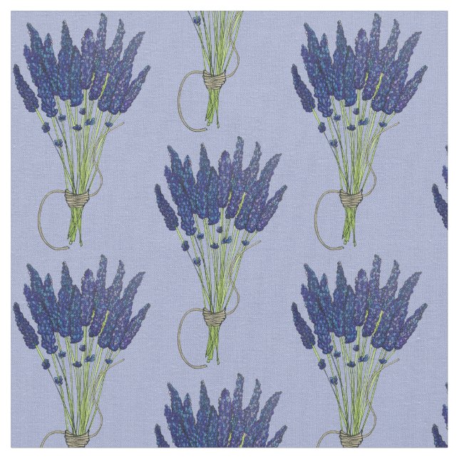 Lavandula Lavender Bunch Kraut Lila Blumengarten Stoff (Nahaufnahme)
