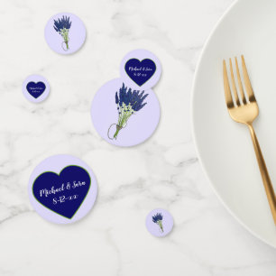 Lavandula Lavender Floral Lila Heart Wedding Konfetti