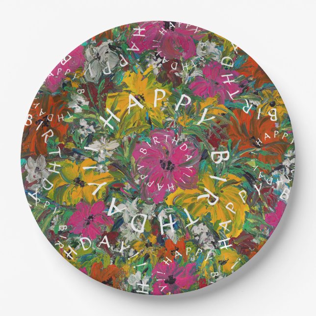 Lavanya Happy Birthday Pappteller (Vorderseite)