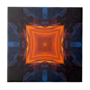 Lavastromplatte Orange dunkle Keramik Fliese