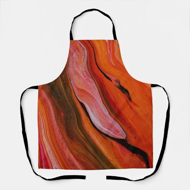 Lavaströmung in verschiedenen Farbtönen roter Schü Schürze (Vorderseite)
