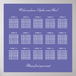 Lavendel 15 Tabelle Hochzeitsstempelplakat Poster