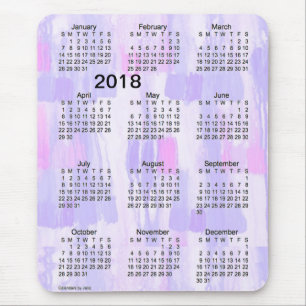 Lavendel 2018 beleuchtet Großdruck-Kalender durch Mousepad