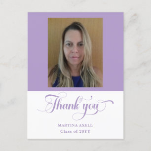 Lavendel Abschluss Vielen Dank Foto Postcard Postkarte