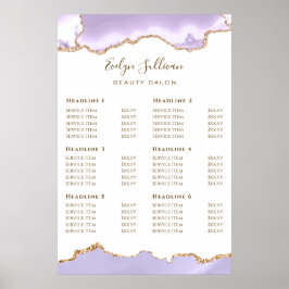 Lavendel Agate Preisliste Poster