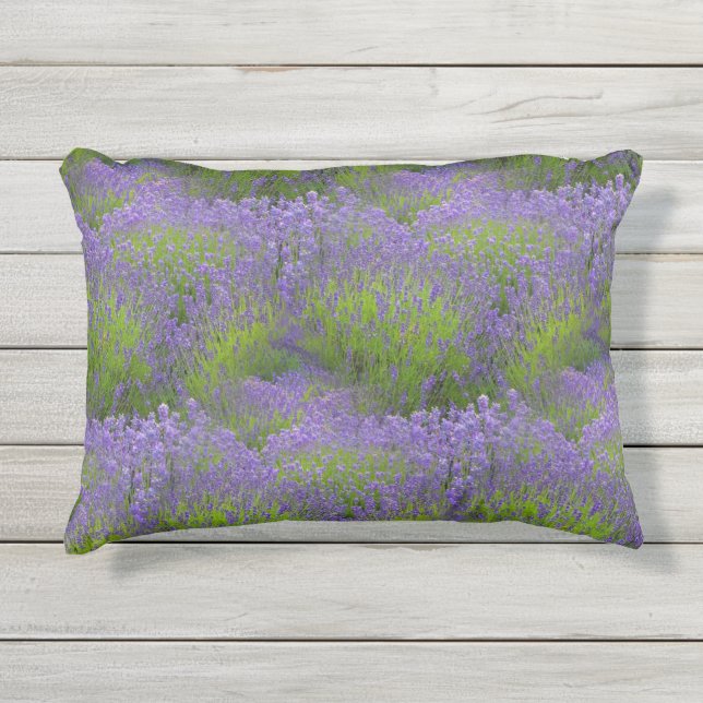 Lavendel-Akzent-Kissen im Freien16" X12 " Kissen Für Draußen (Vorderseite)