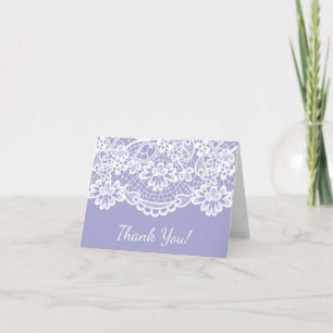 Lavendel alte Spitze Dankeschön-Karte Dankeskarte
