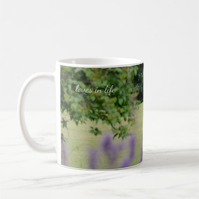 Lavendel & Altes Holzsegler Kaffeetasse (Links)