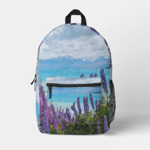 Lavendel am Seeufer Bedruckter Rucksack