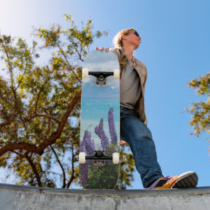 Lavendel am Seeufer Skateboard