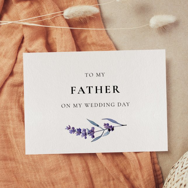 Lavendel an meinen Vater auf meiner Hochzeitkarte Einladung (Von Creator hochgeladen)