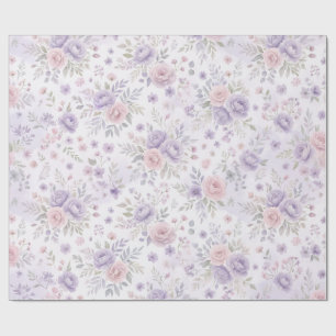 Lavendel-Aquarell-Blumen Romantisch Geschenkpapier