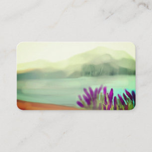 Lavendel-Aquarell-Lila-Floral-Geschäftskarte Visitenkarte