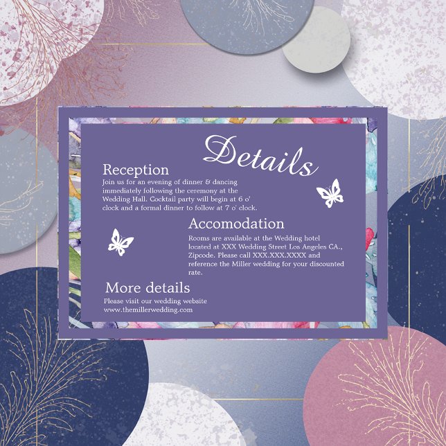 Lavendel Aquarell Wildblume Grünpflanzen Begleitkarte (Von Creator hochgeladen)