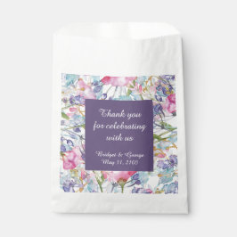 Lavendel Aquarell Wildblume Grünpflanzen Geschenktütchen