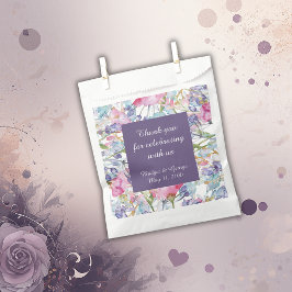 Lavendel Aquarell Wildblume Grünpflanzen Geschenktütchen