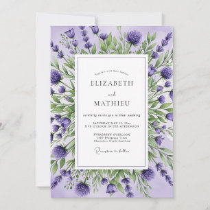 Lavendel Ätherische Botanische Hochzeit Einladung