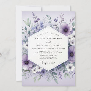 Lavendel Ätherische Botanische Hochzeit Einladung