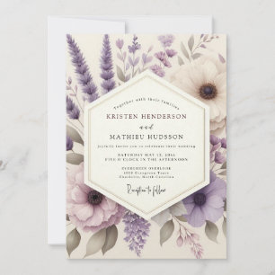 Lavendel Ätherische Florale Hochzeit Einladung