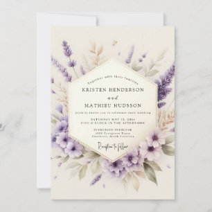 Lavendel Ätherische Wiesenhochzeit Einladung