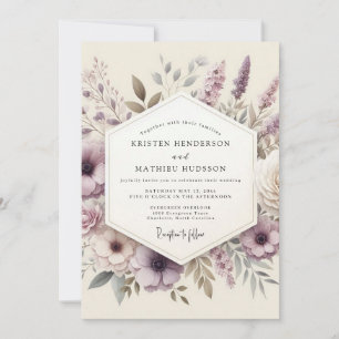 Lavendel Ätherische Wildblumenhochzeit Einladung