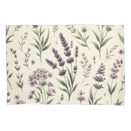 Lavendel auf Cream Vintag Floral Pillow Case Kissenbezug