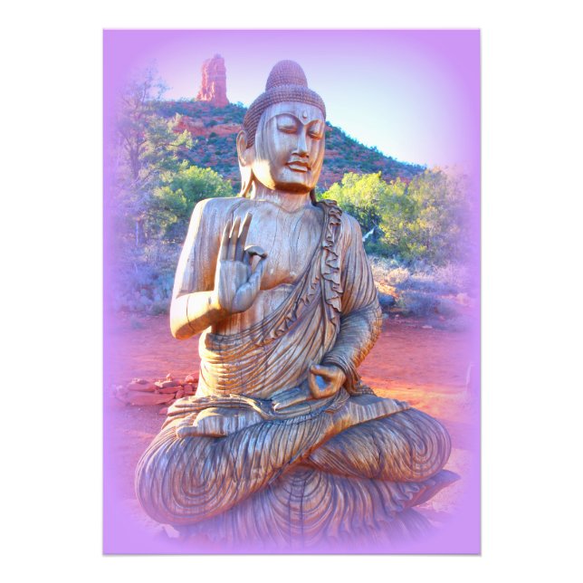 Lavendel-aura-Buddha Fotodruck (Vorne)