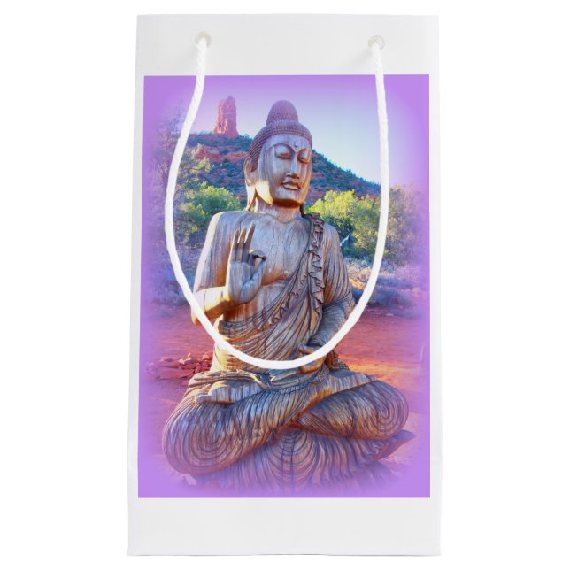 Lavendel-aura-Buddha Kleine Geschenktüte (Vorderseite)