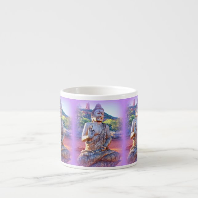 Lavendel-aura-Buddhas Espressotasse (Vorderseite)