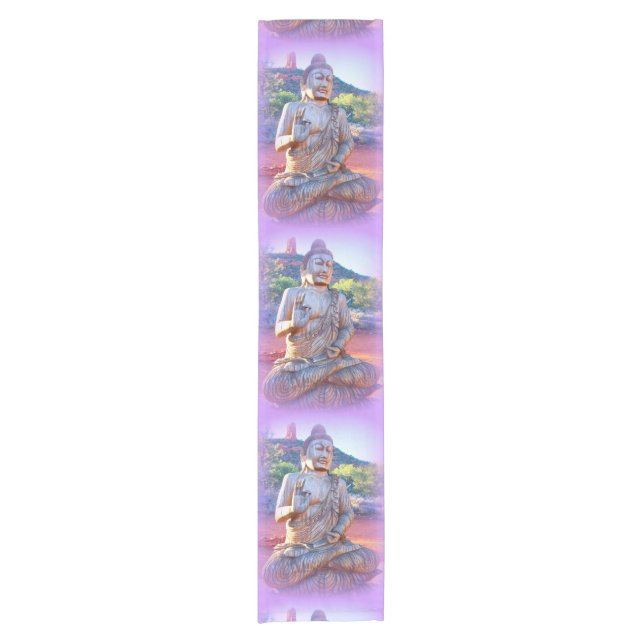Lavendel-aura-Buddhas Kurzer Tischläufer (Vorderseite)
